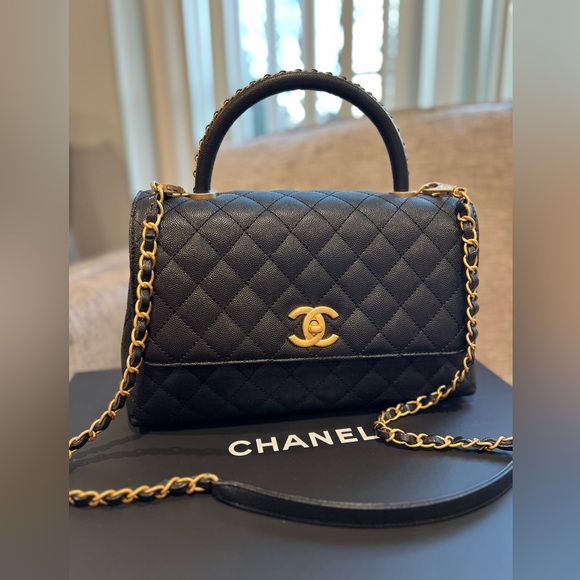 Chanel Caviar Coco Top Handle Bag NEWš„LIMITED EDITION š„23P Latest collection - Picture 7 of 16